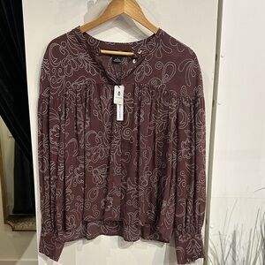 Sanctuary Maroon Paisley Blouse